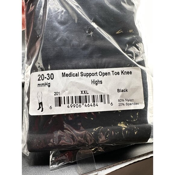 5 Packs Ames Walker 20-30mmHg Compression Stockings Knee High Open Toe XXL NEW - Picture 5 of 5